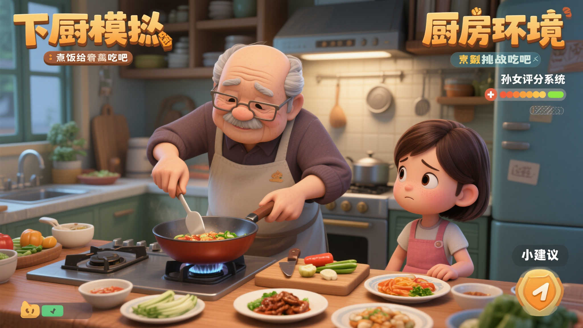 烹饪挑战《爷爷,做饭啦!》开放试玩,孙女来评分! 烹饪挑战《爷爷,做饭啦!》开放试玩,孙女来评分!